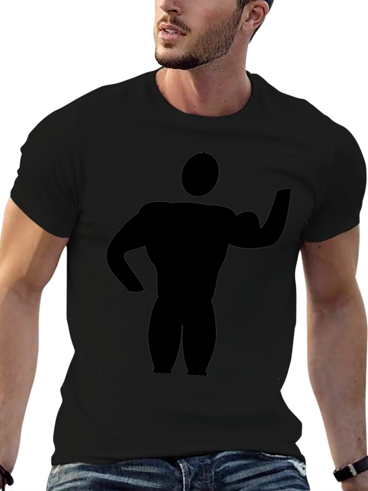 Black Bodybuilder Graphic T-Shirt