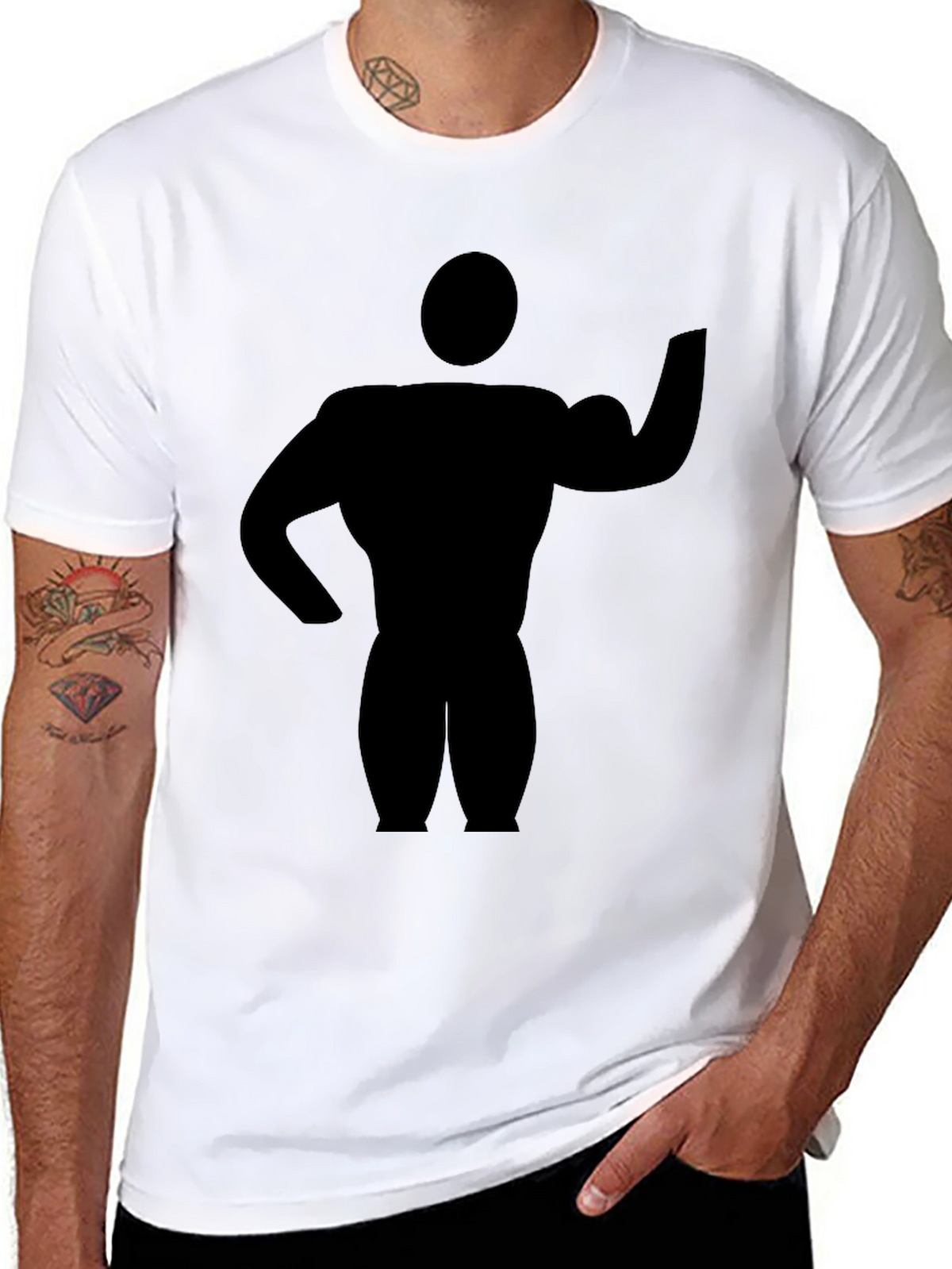 Black Bodybuilder Graphic T-Shirt