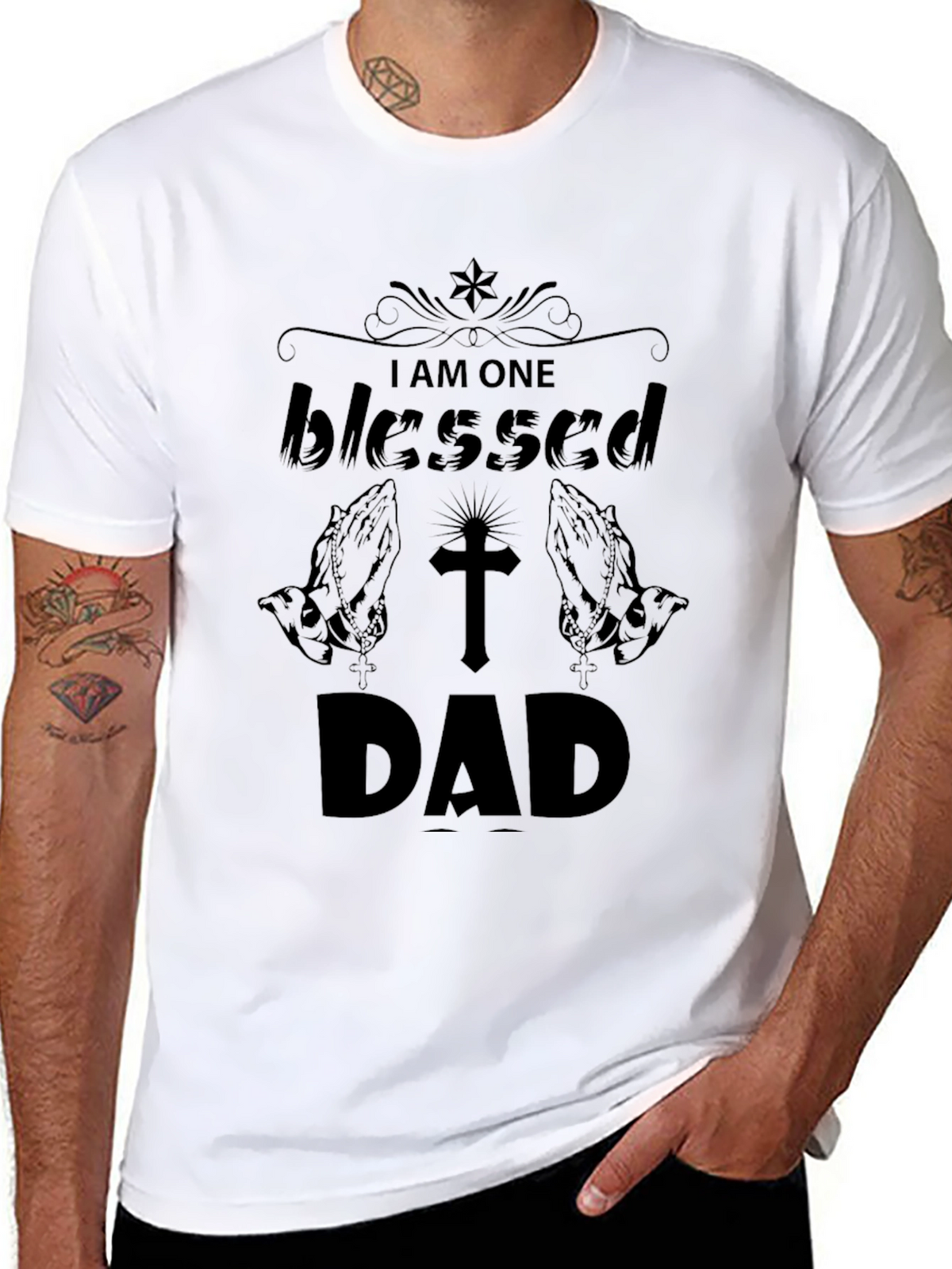 Blessed Dad Graphic T-Shirt