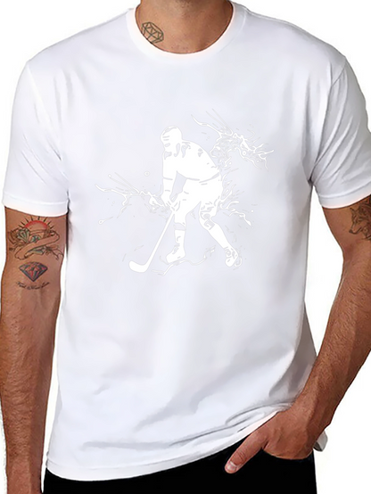 Hockey Player Graphic Black T-Shirt