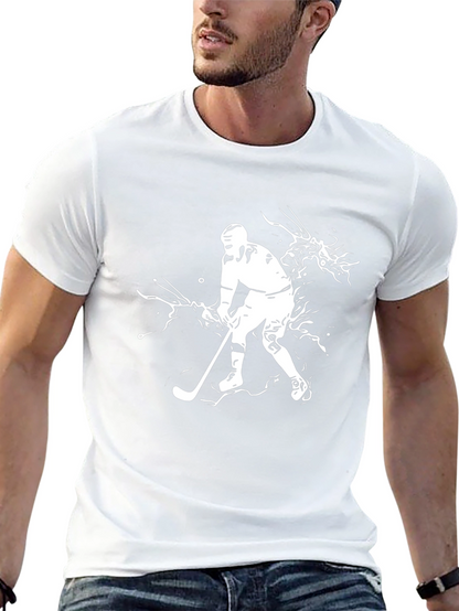 Hockey Player Graphic Black T-Shirt
