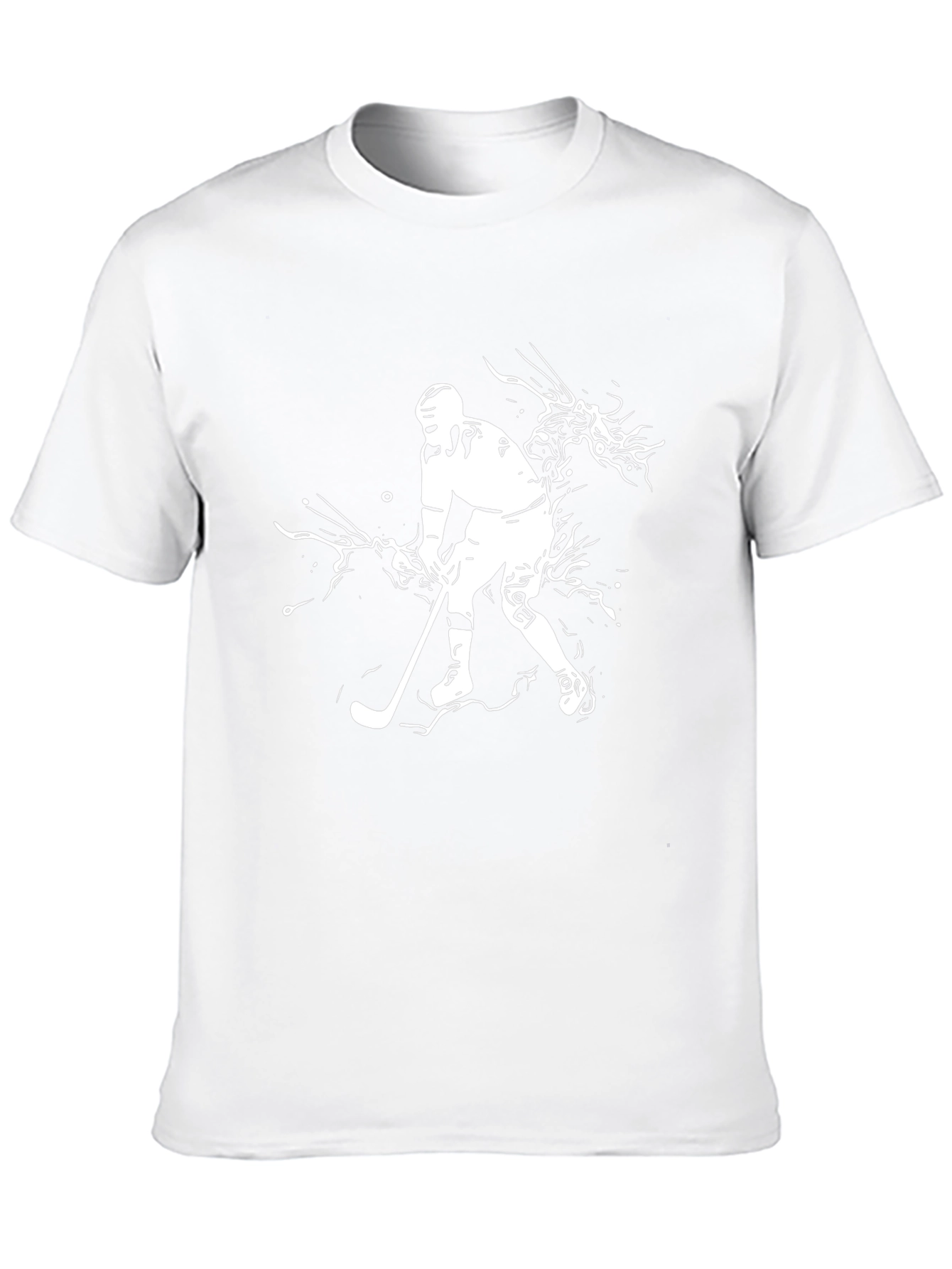 Hockey Player Graphic Black T-Shirt