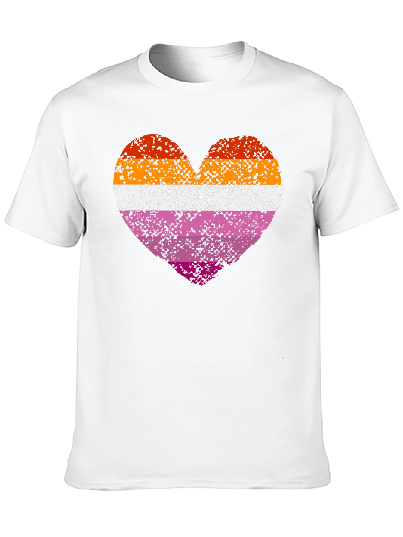Lesbian Pride Heart Graphic T-Shirt