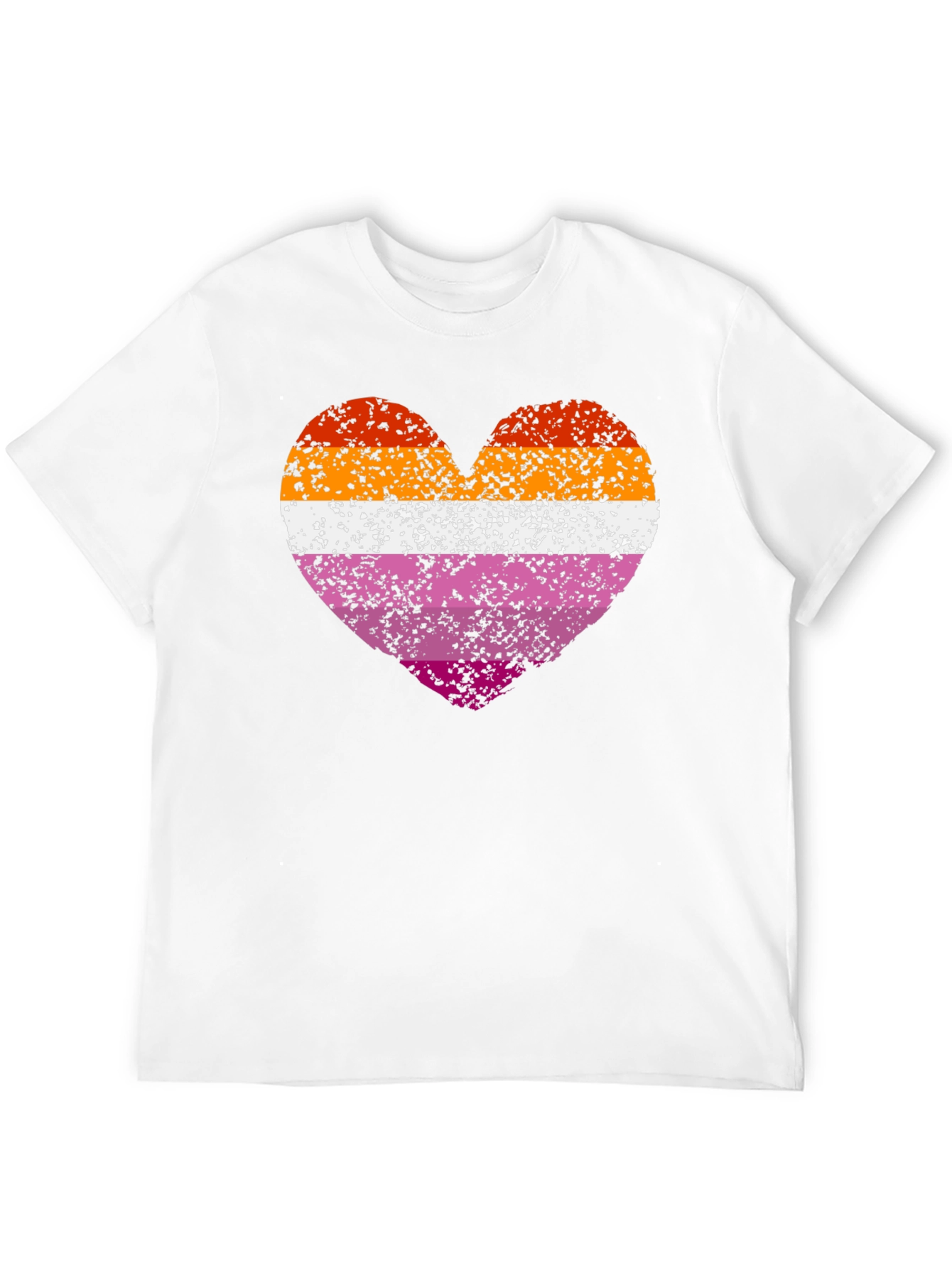 Lesbian Pride Heart Graphic T-Shirt