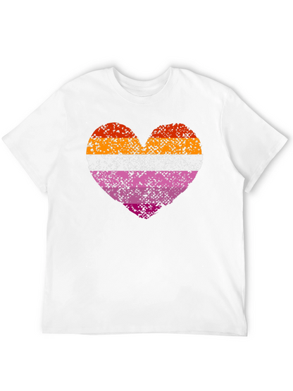 Lesbian Pride Heart Graphic T-Shirt