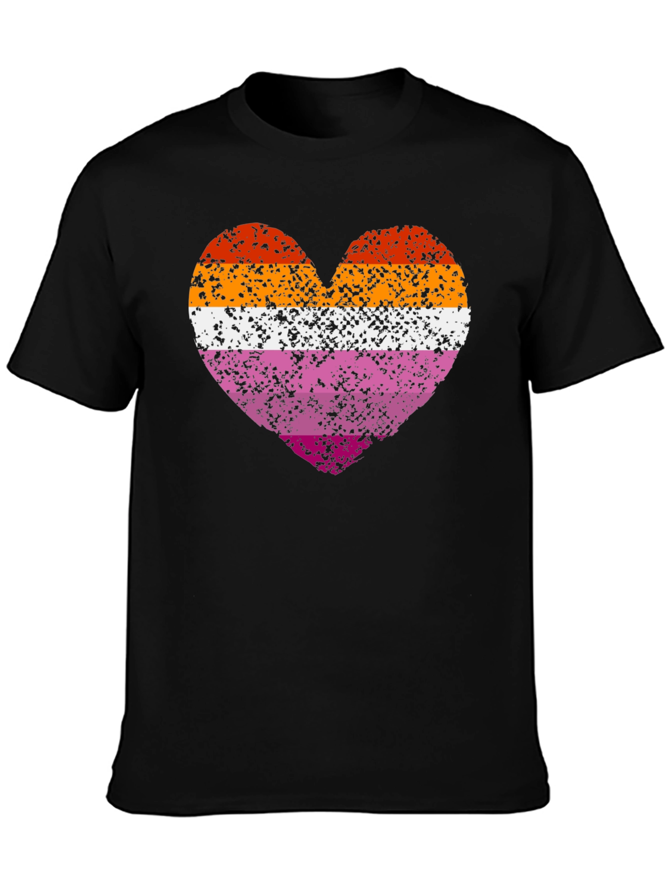Lesbian Pride Heart Graphic T-Shirt