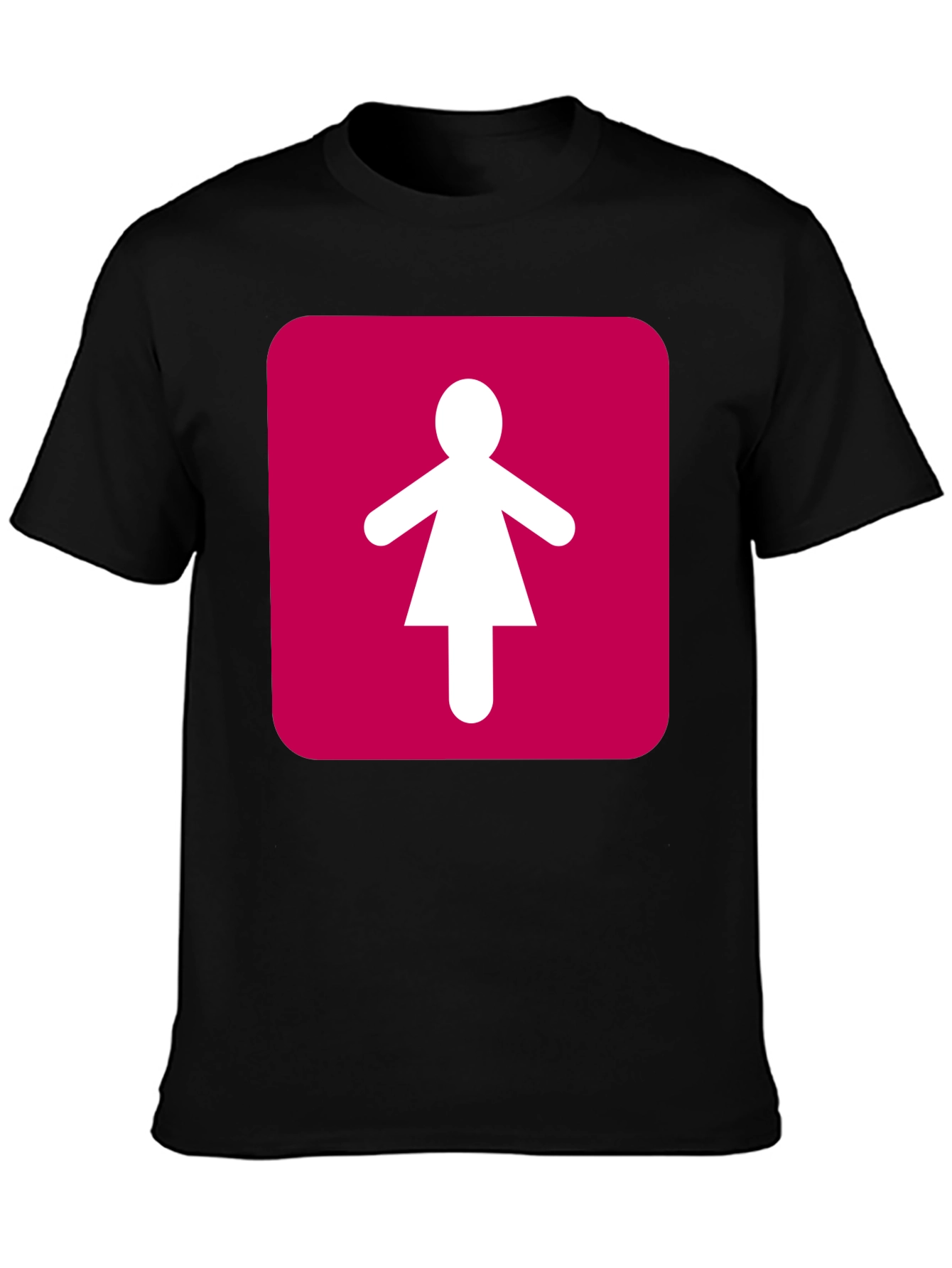 Girl Symbol Graphic Tee - Fun & Casual Black T-Shirt