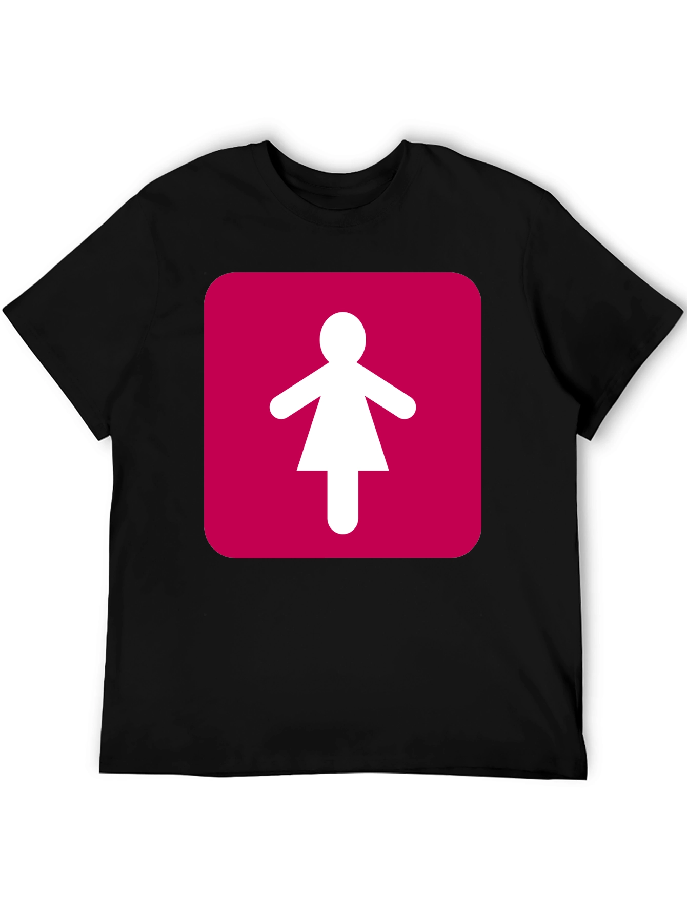 Girl Symbol Graphic Tee - Fun & Casual Black T-Shirt