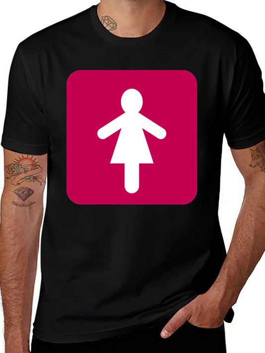 Girl Symbol Graphic Tee - Fun & Casual Black T-Shirt