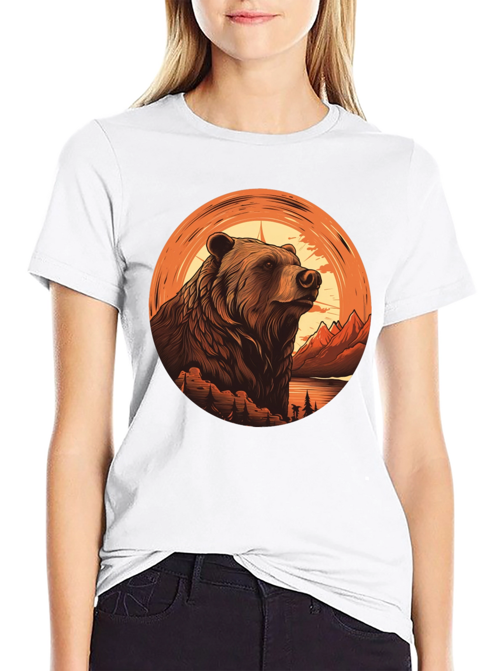 Grizzly Bear Graphic Tee - Nature Adventure Shirt