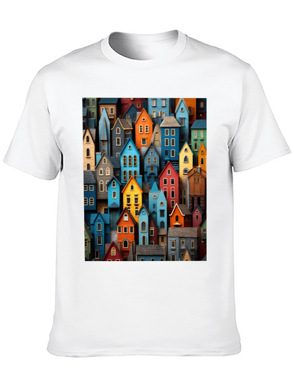 Colorful Houses Graphic T-Shirt
