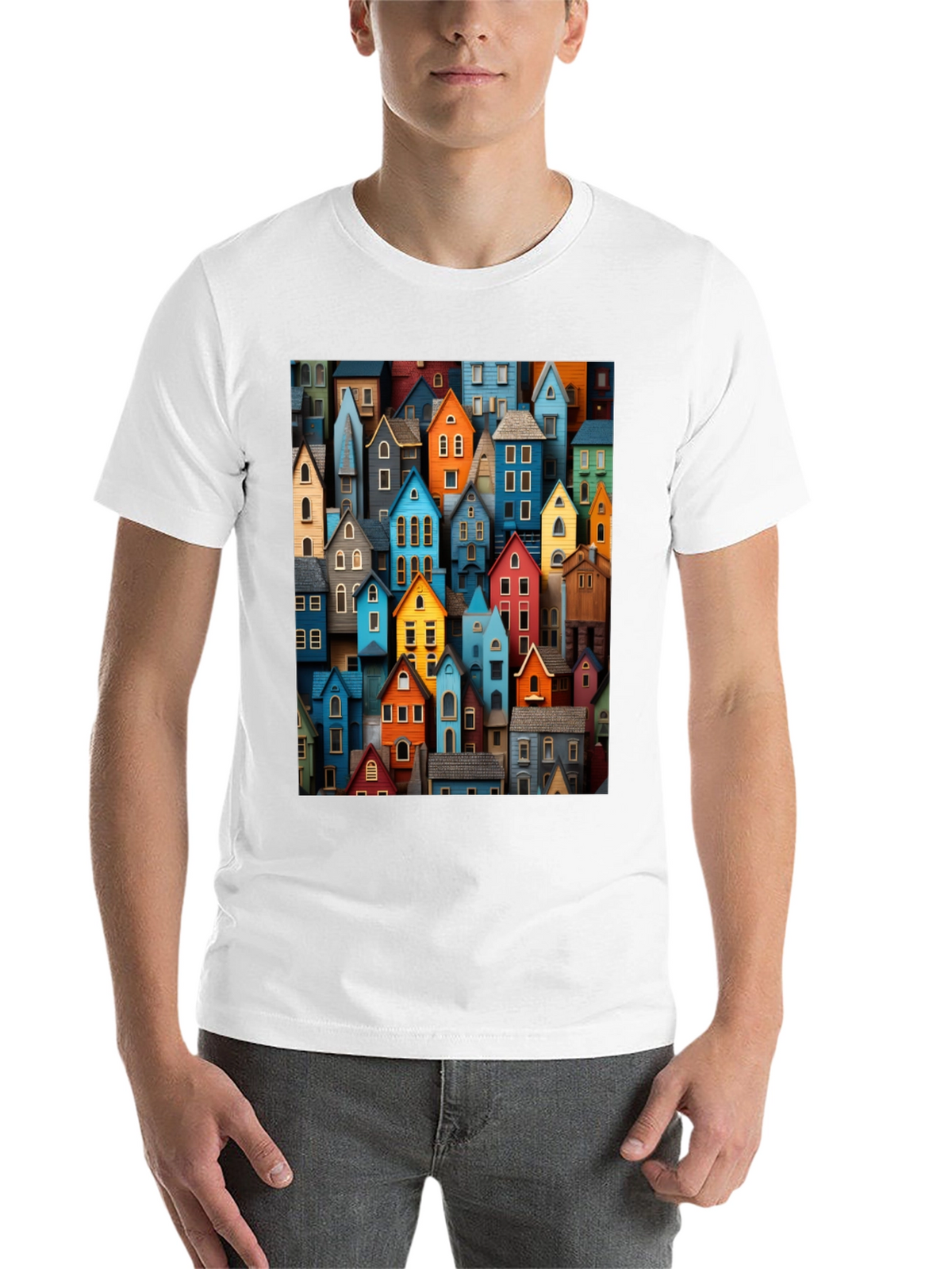 Colorful Houses Graphic T-Shirt