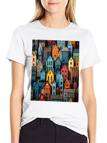 Colorful Houses Graphic T-Shirt