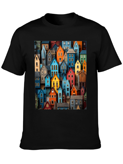 Colorful Houses Graphic T-Shirt