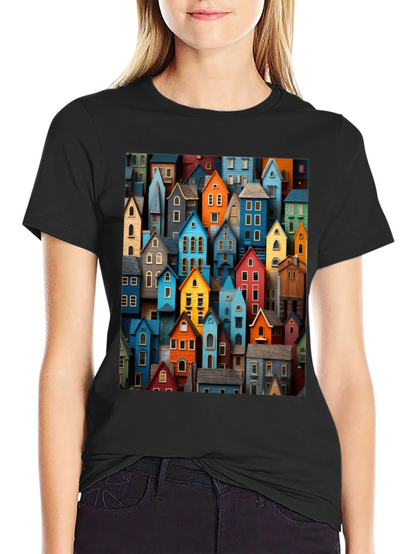 Colorful Houses Graphic T-Shirt