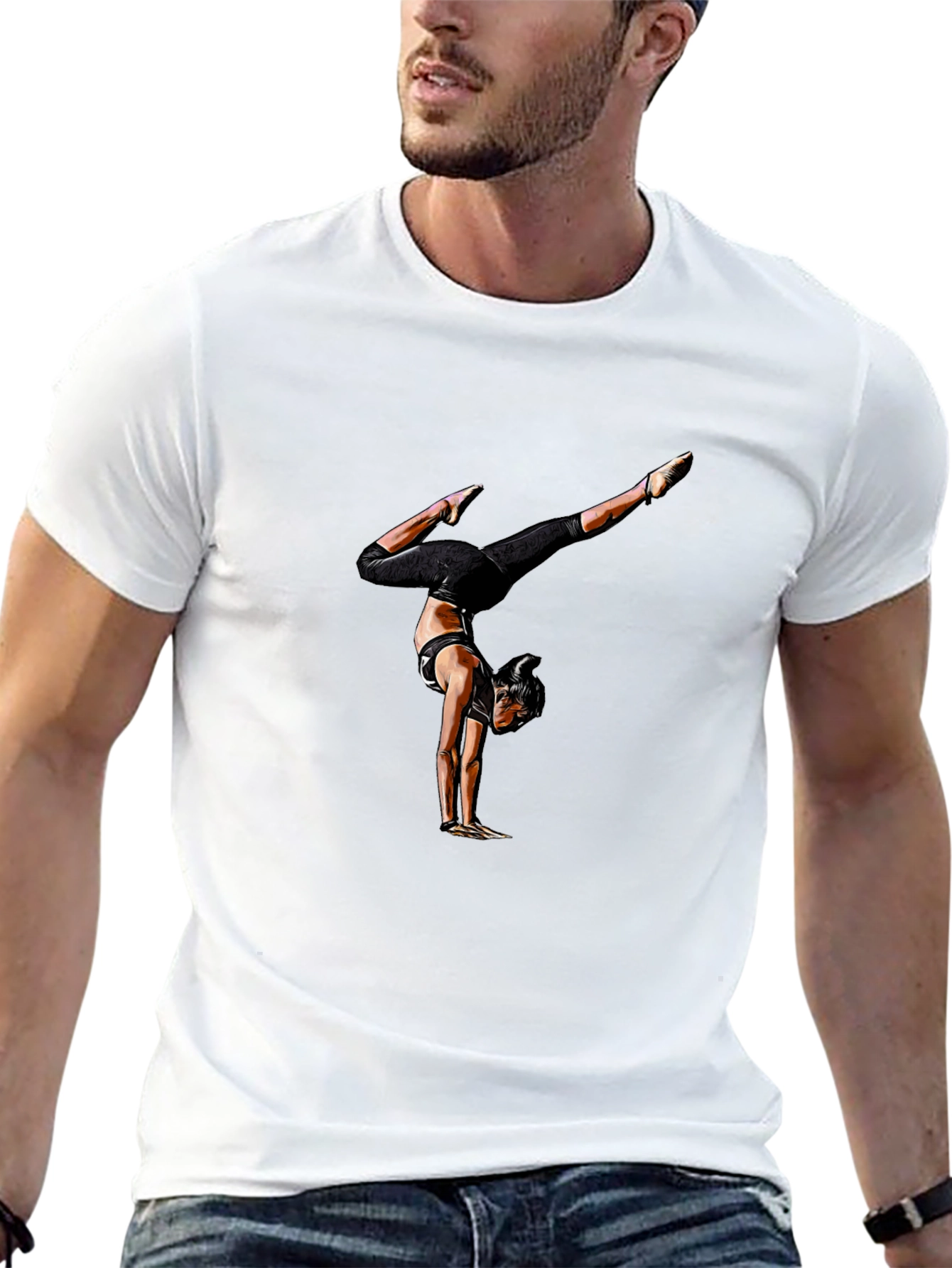 Gymnast Graphic Tee - Mens Black Shirt