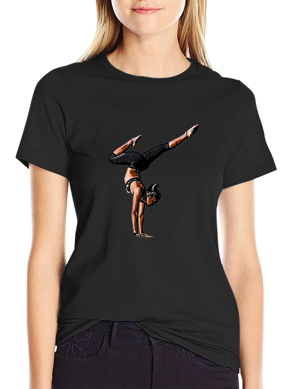 Gymnast Graphic Tee - Mens Black Shirt