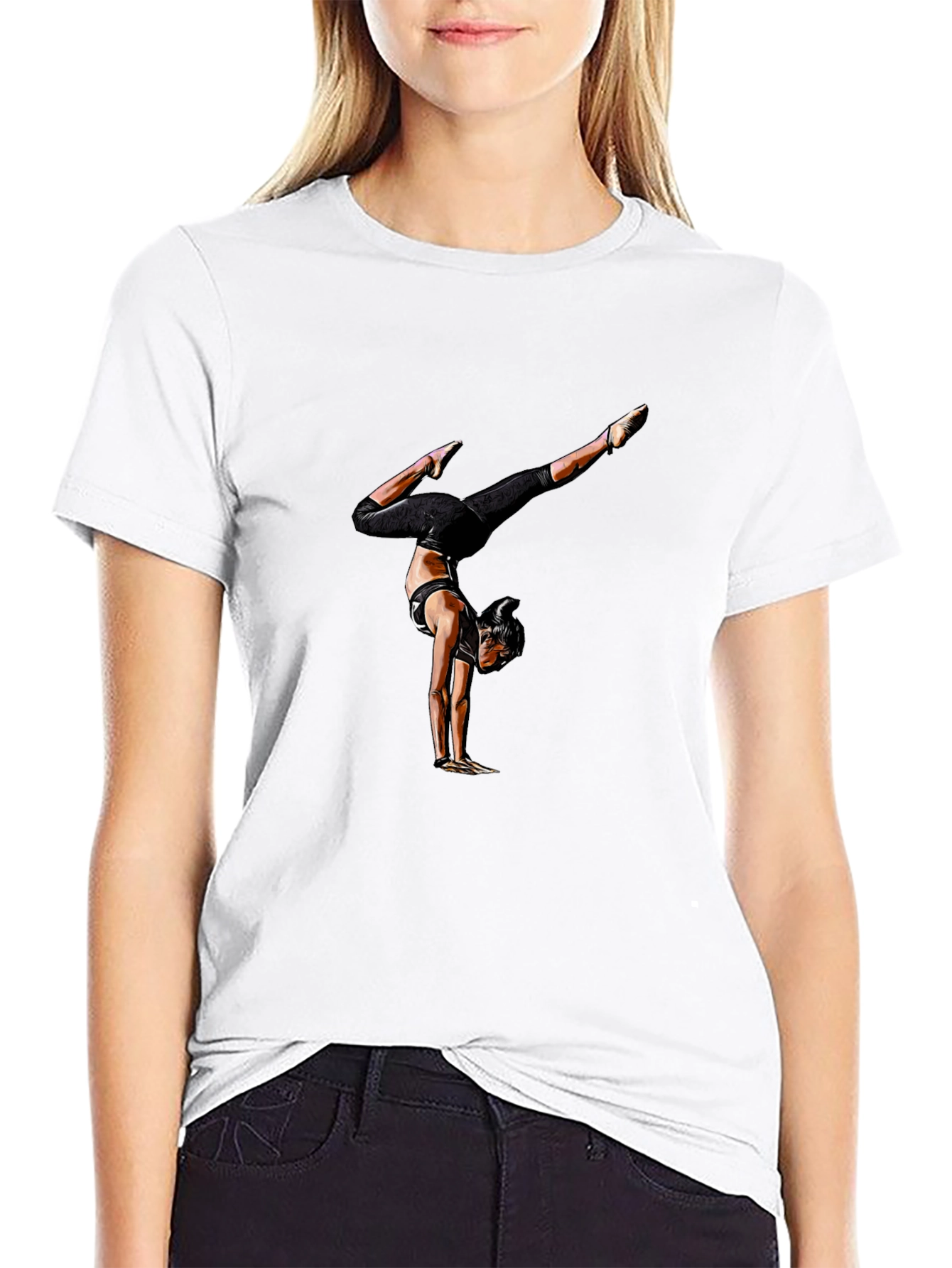 Gymnast Graphic Tee - Mens Black Shirt