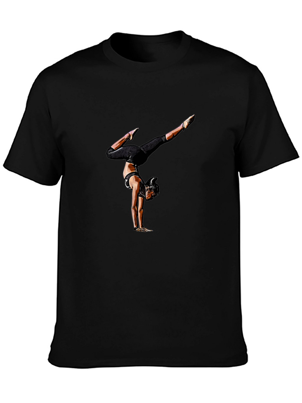 Gymnast Graphic Tee - Mens Black Shirt