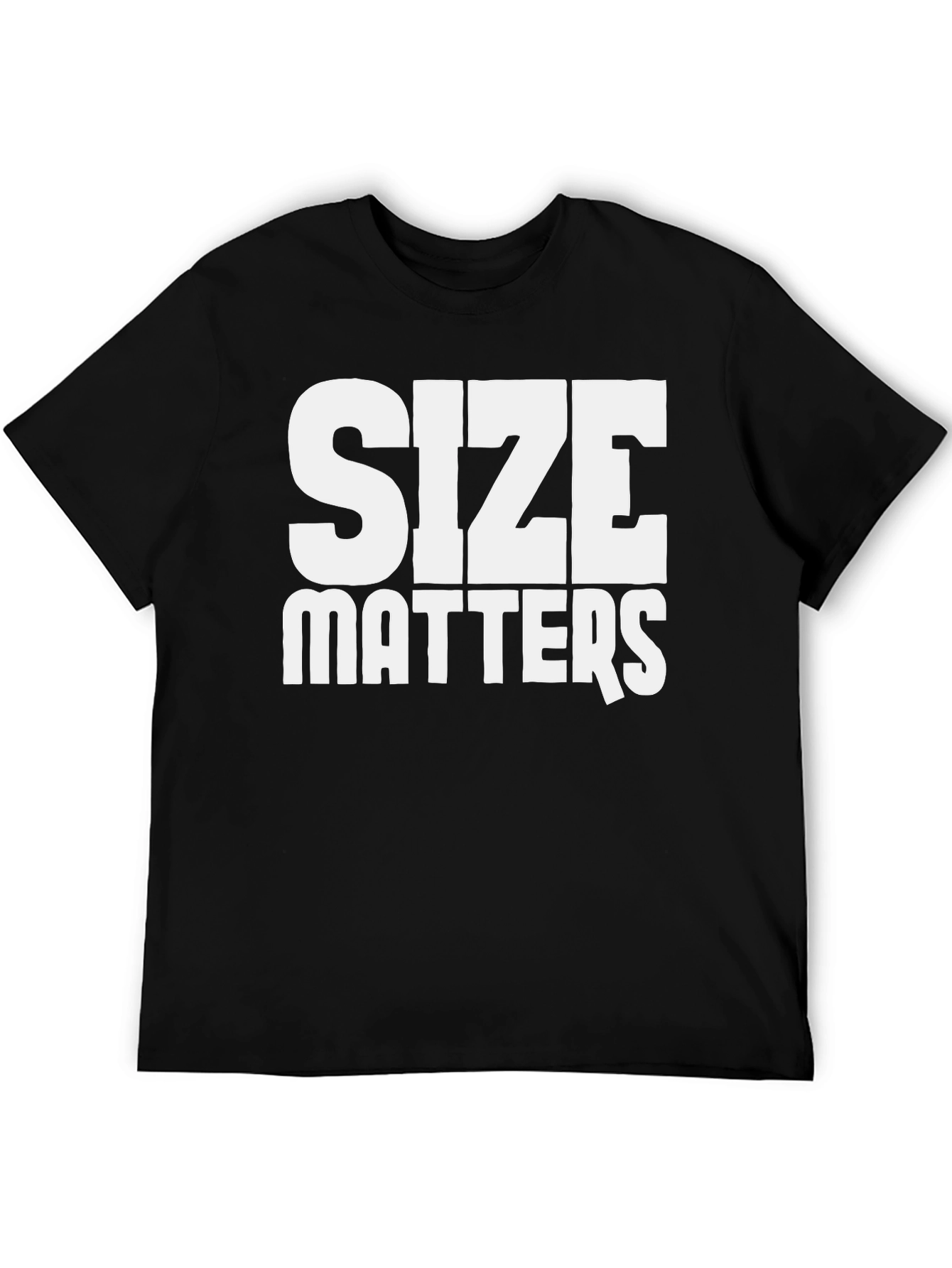 Size Matters Bold Graphic Tee - Black