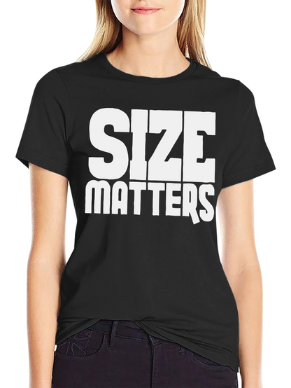 Size Matters Bold Graphic Tee - Black