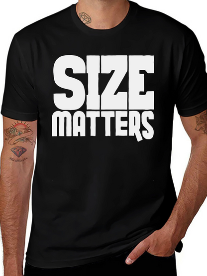 Size Matters Bold Graphic Tee - Black
