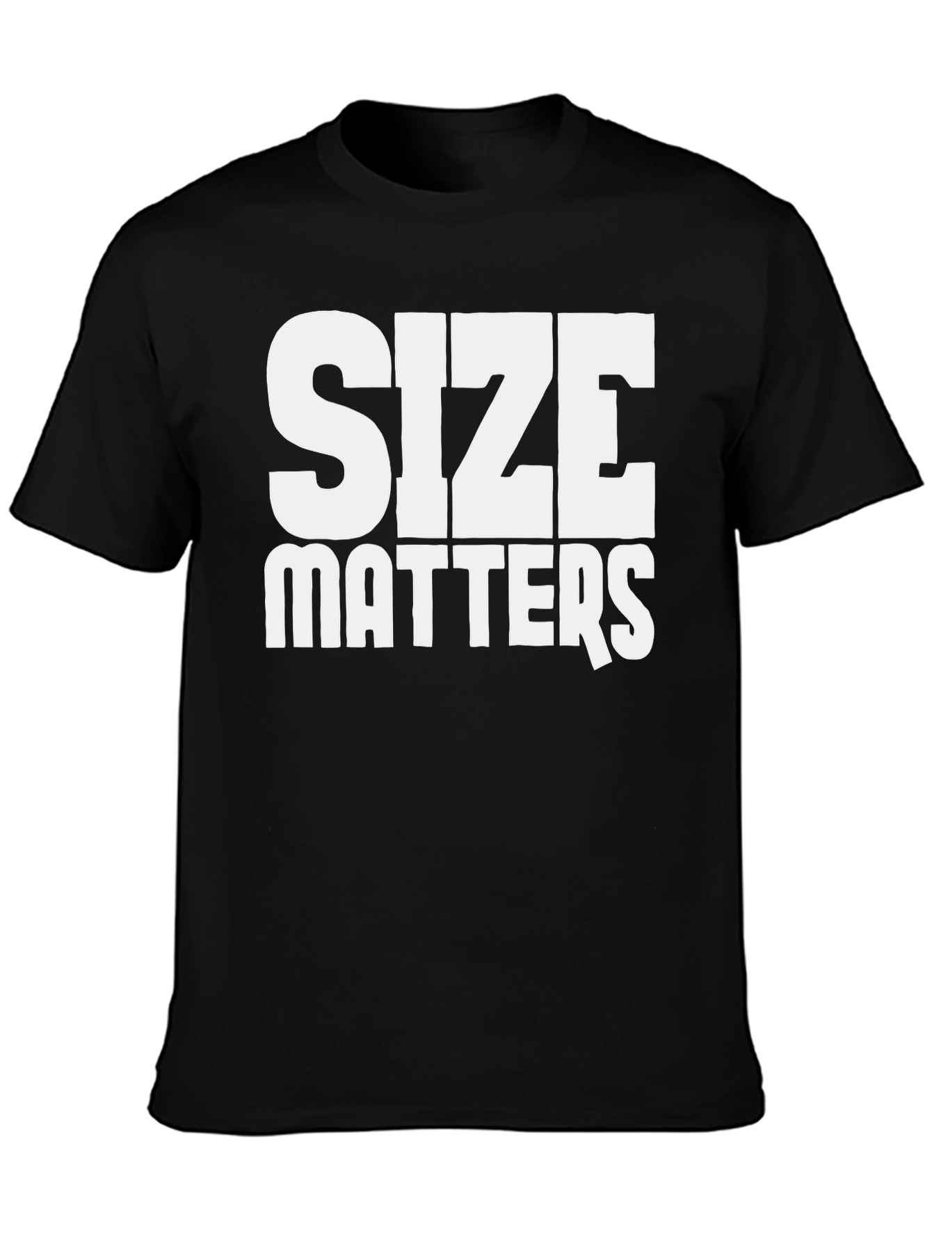 Size Matters Bold Graphic Tee - Black