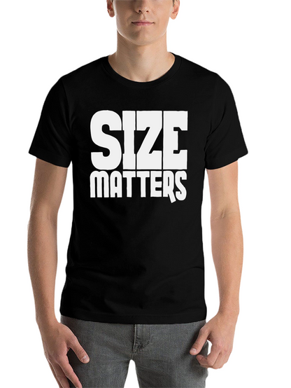 Size Matters Bold Graphic Tee - Black