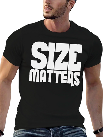 Size Matters Bold Graphic Tee - Black