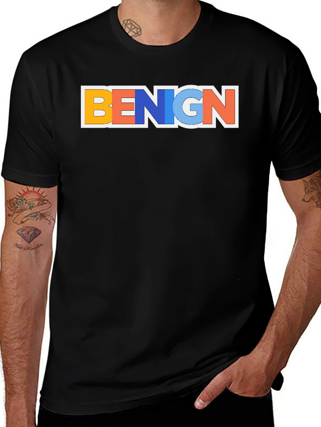 Benign Graphic T-Shirt - Trendy Casual Tee