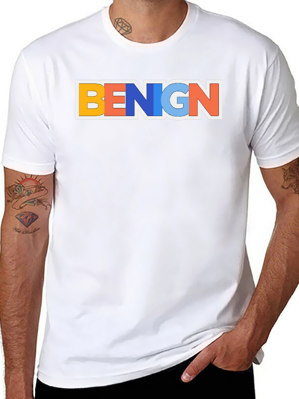 Benign Graphic T-Shirt - Trendy Casual Tee