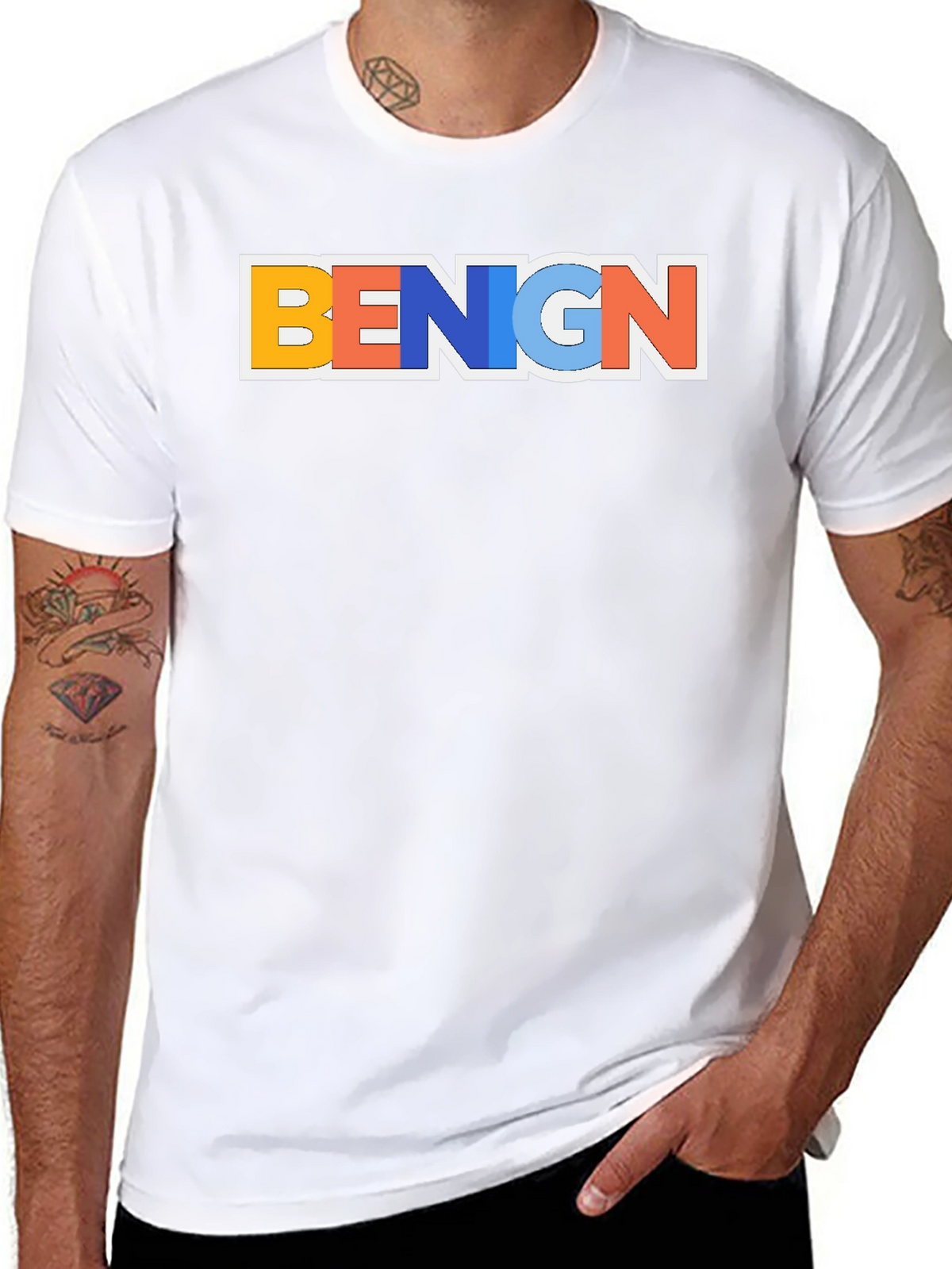 Benign Graphic T-Shirt - Trendy Casual Tee
