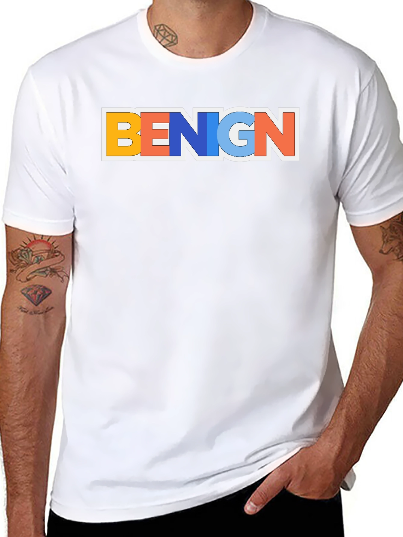 Benign Graphic T-Shirt - Trendy Casual Tee