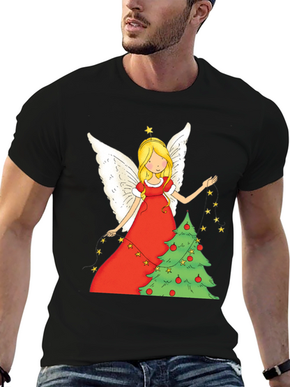 Festive Christmas Angel Graphic Tee