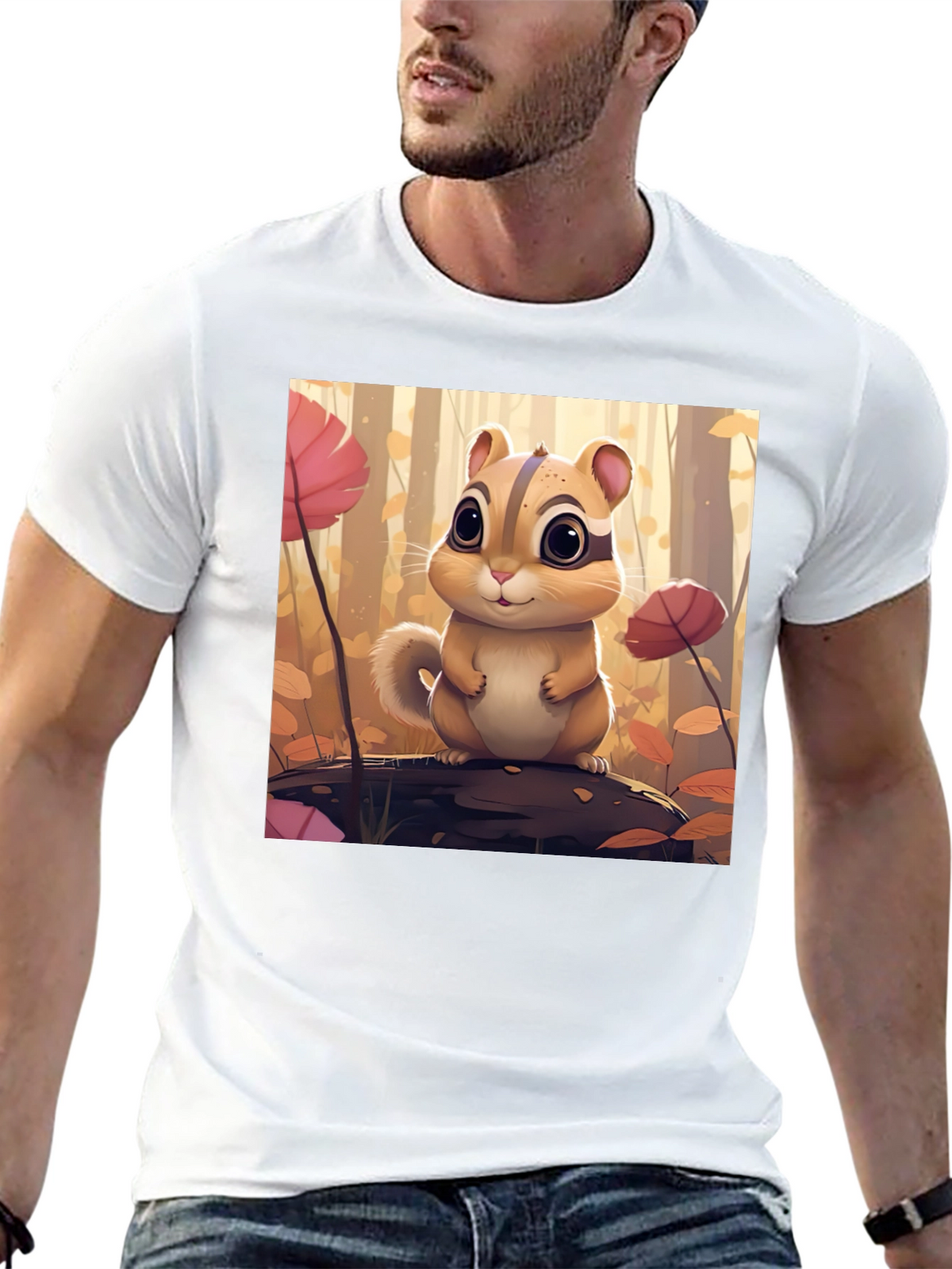Cute Chipmunk T-Shirt - Forest Theme