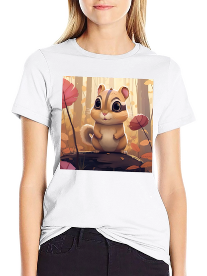 Cute Chipmunk T-Shirt - Forest Theme