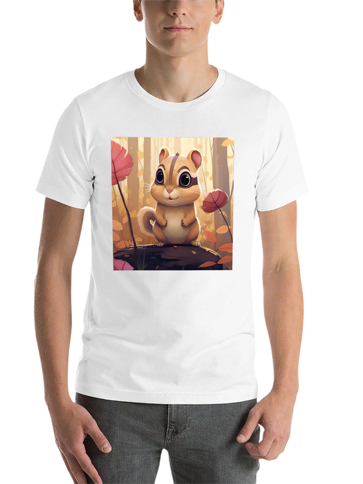 Cute Chipmunk T-Shirt - Forest Theme