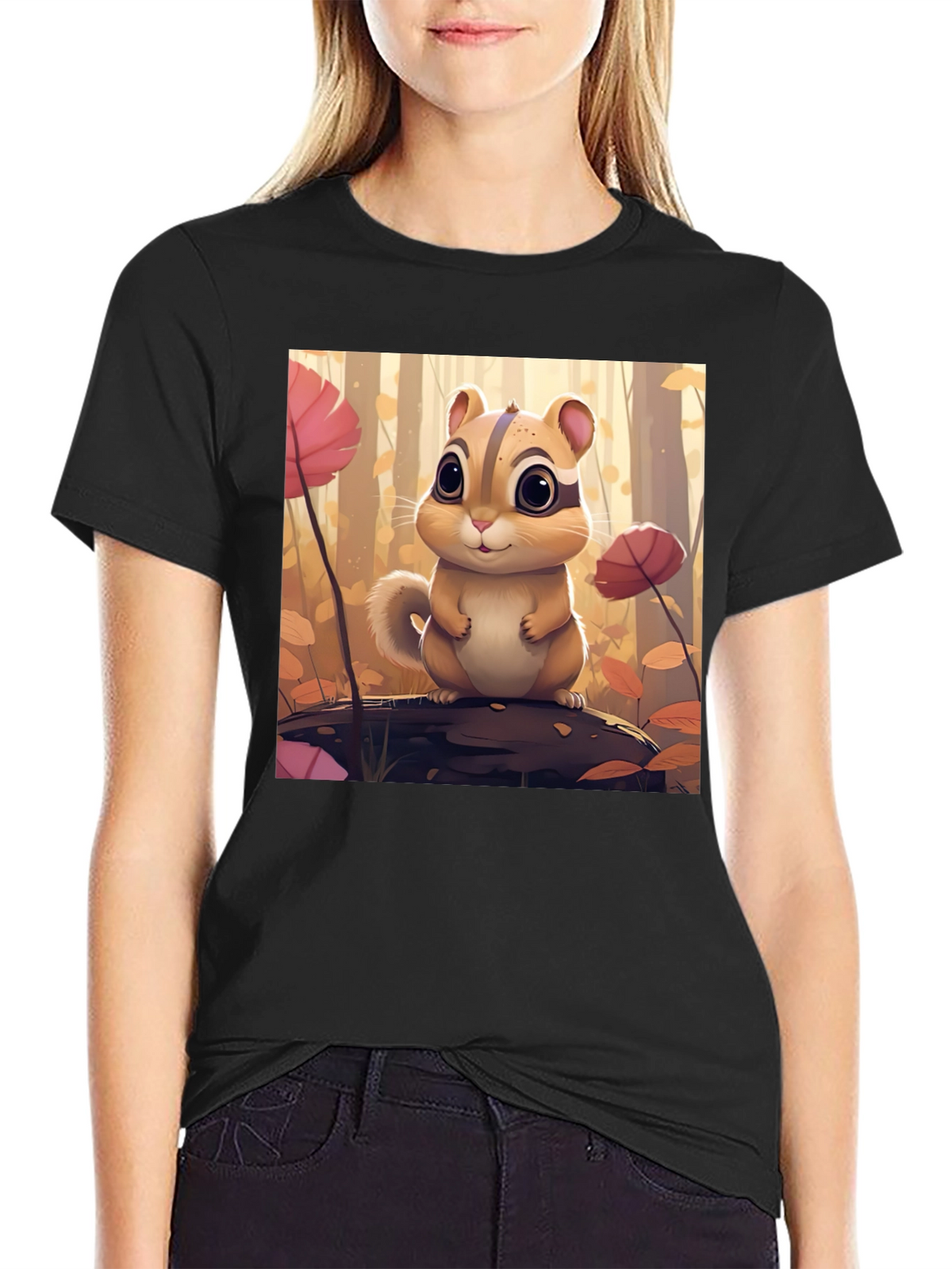 Cute Chipmunk T-Shirt - Forest Theme