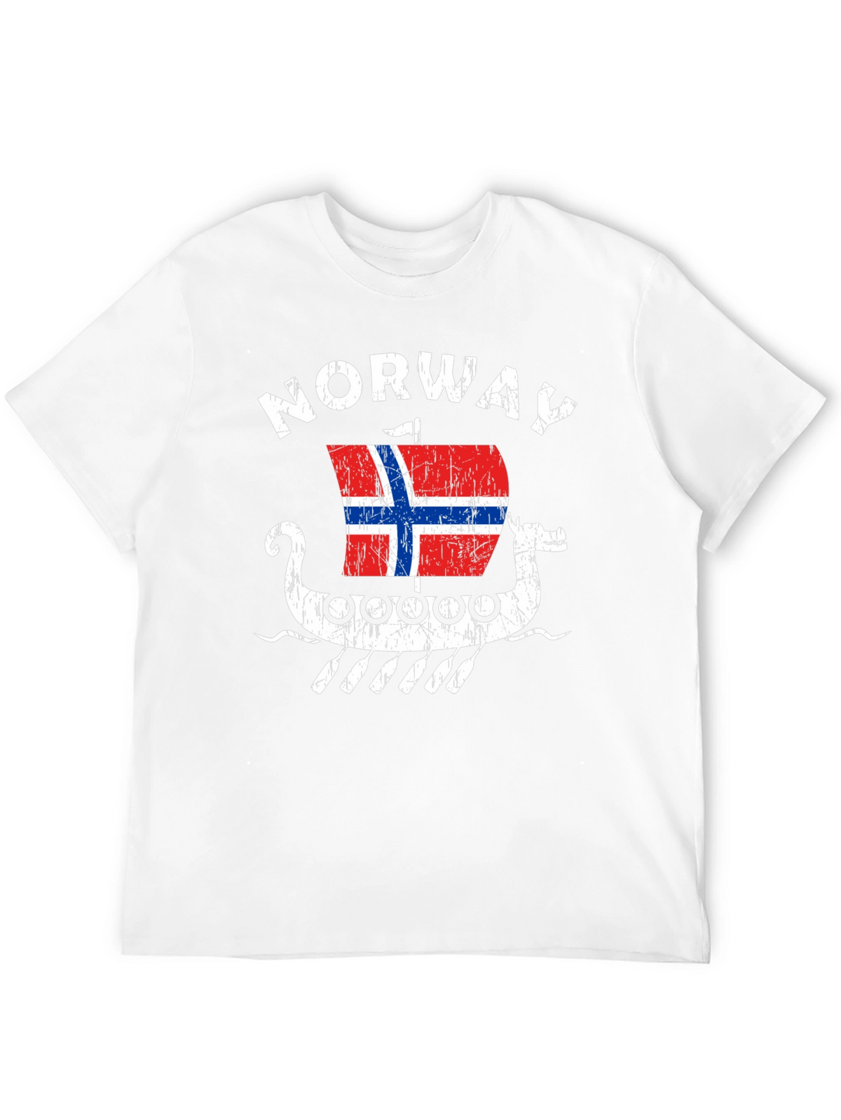 Norway Viking Ship T-Shirt - Mens Black Tee
