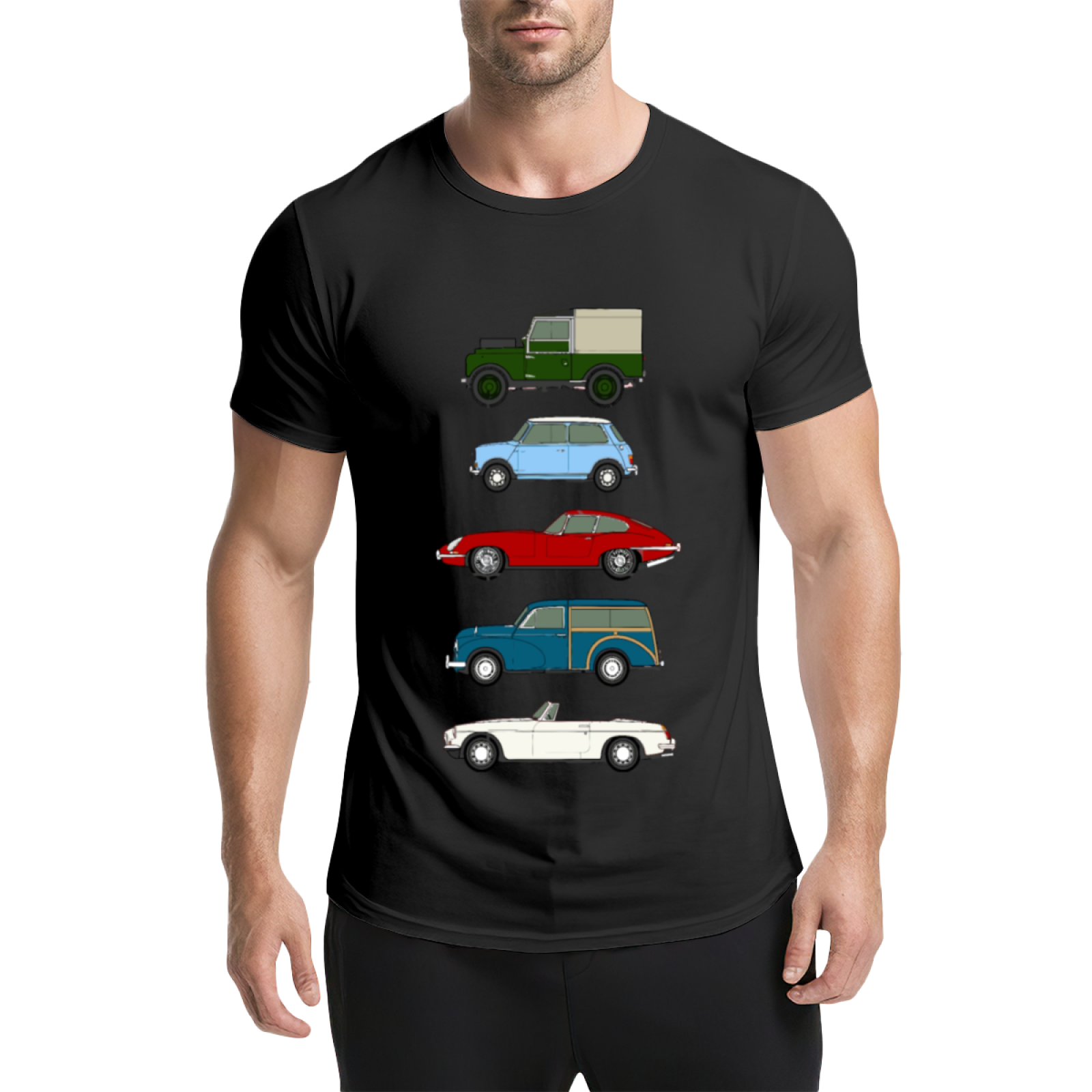 Classic British Retro Car Collection Car Lover Tee