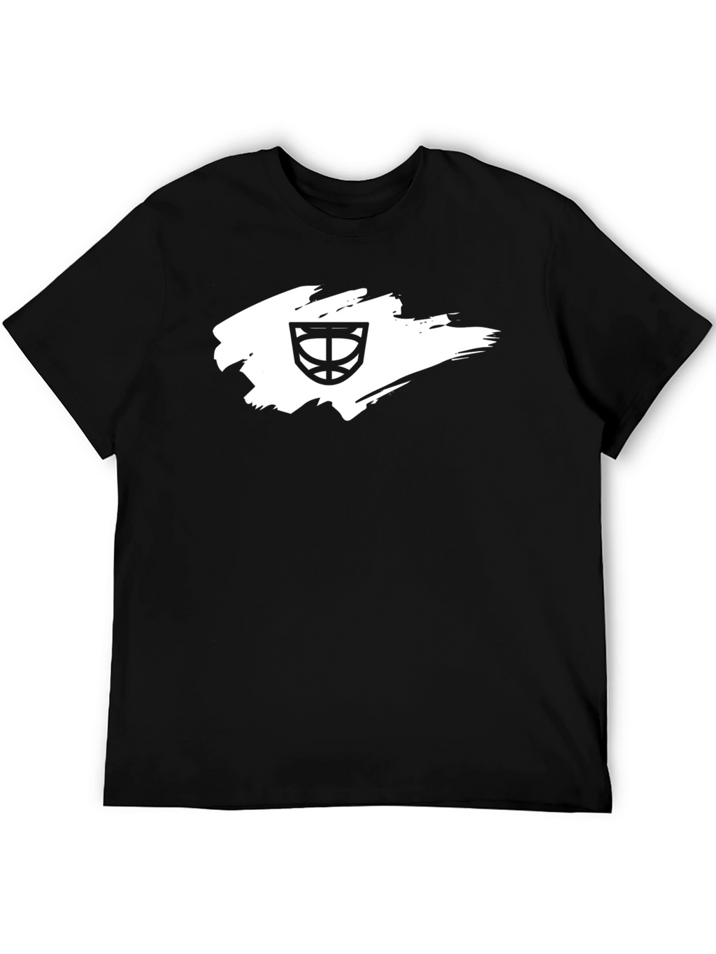 Mens Black T-Shirt with Basketball Hoop Graphic