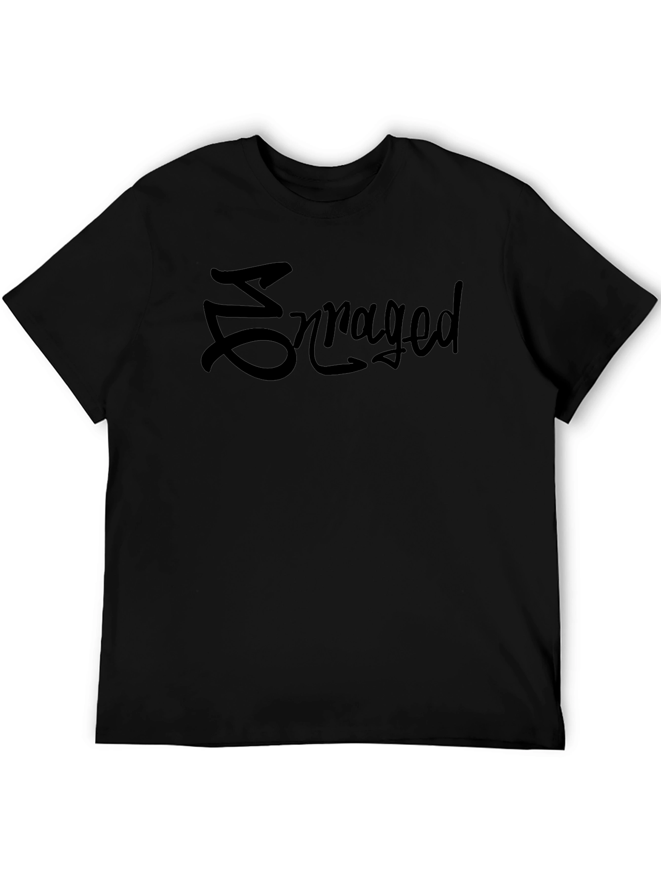 Enraged Graphic Tee - Black Cotton Comfort