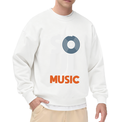 Soul Music Vinyl Record Design Crewneck Sweatshirt - Vintage Music Lover Apparel Gift