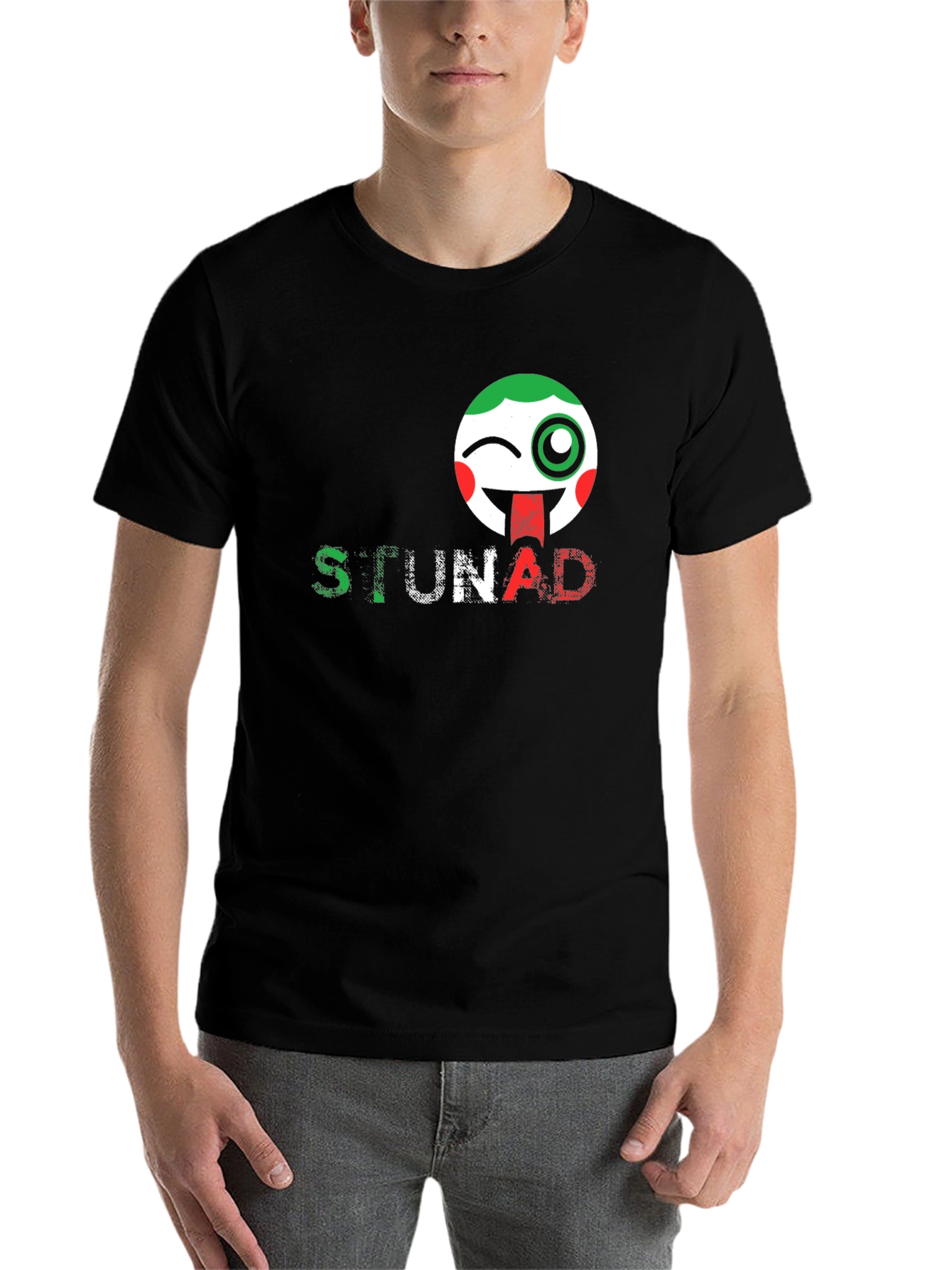 STUNAD Graphic Tee - Italian Flag Emoji Design