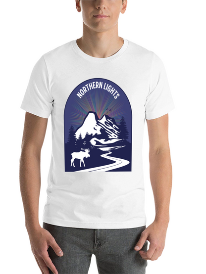 Northern Lights Moose Graphic Tee