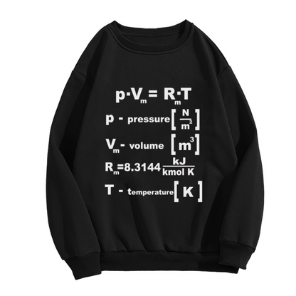 Ideal Gas Law Physics Equation Crewneck Sweatshirt | Science Thermodynamics Formula Pullover, Engineer Nerd Gift