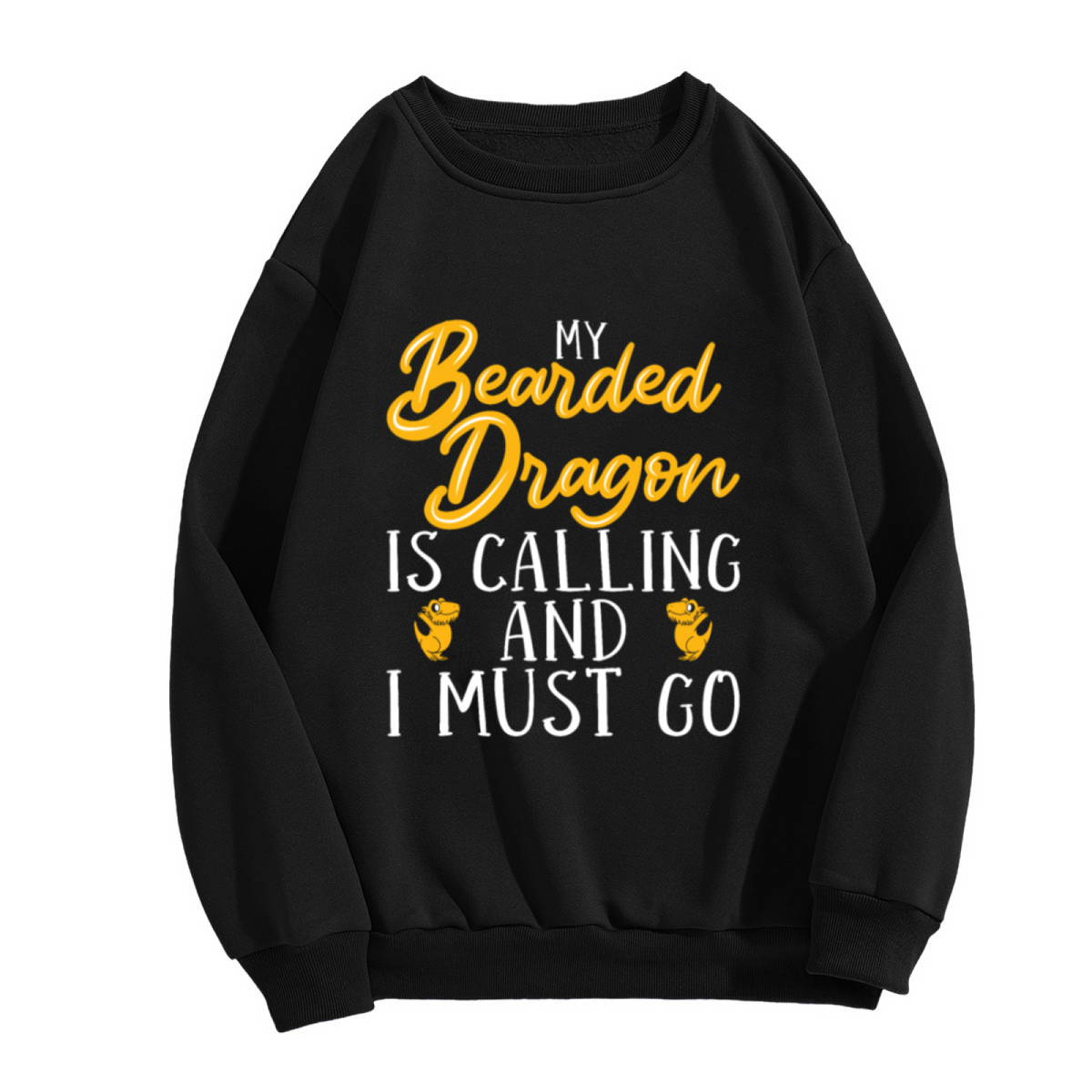 My Bearded Dragon Is Calling And I Must Go Reptile Crewneck Sweatshirt | Funny Lizard Owner Pullover, Bearded Dragon Gift