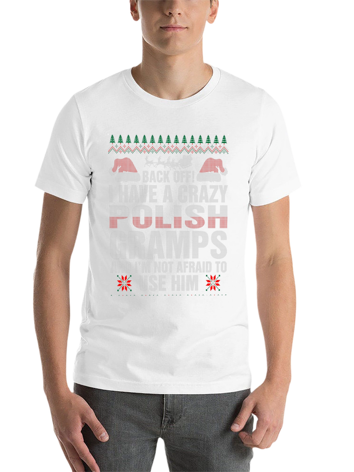 Crazy Polish Gramps Christmas T-Shirt