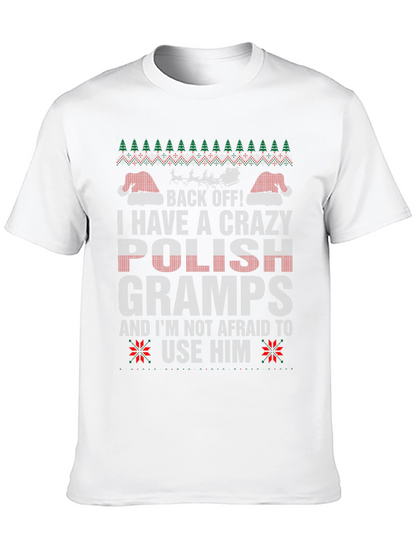 Crazy Polish Gramps Christmas T-Shirt