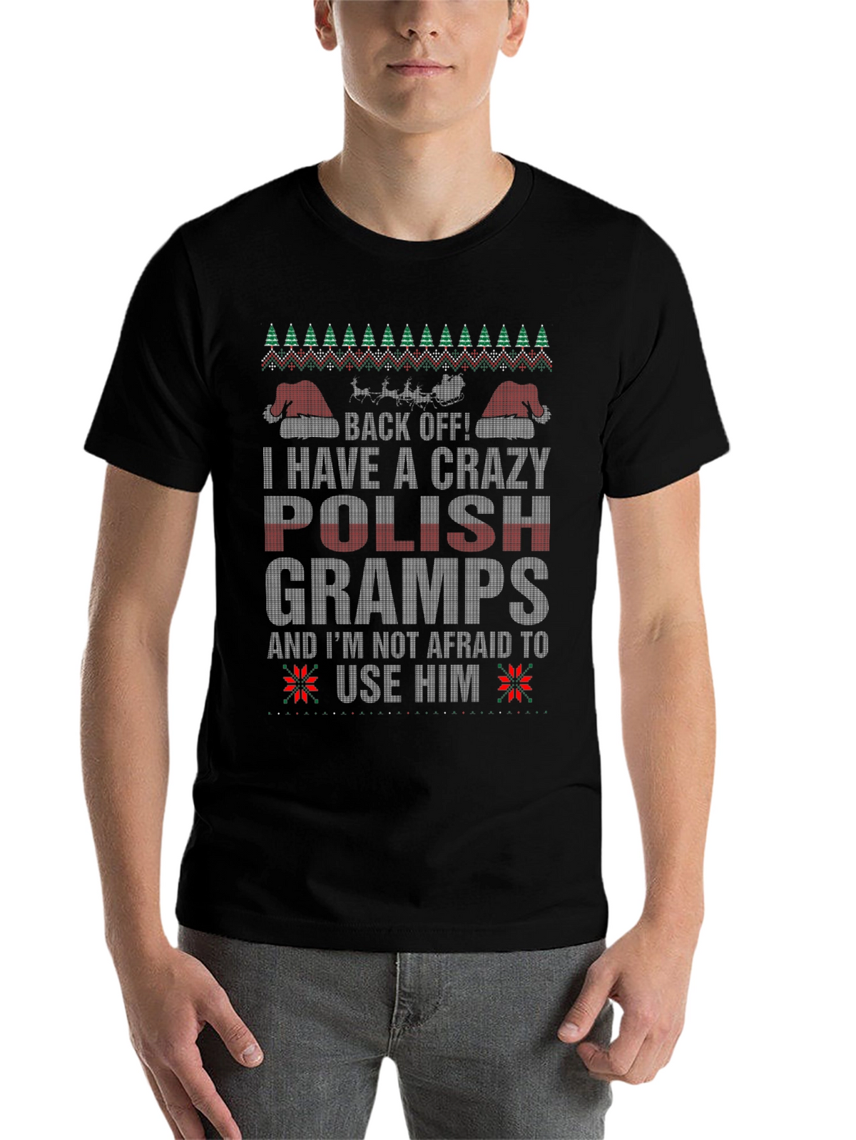 Crazy Polish Gramps Christmas T-Shirt